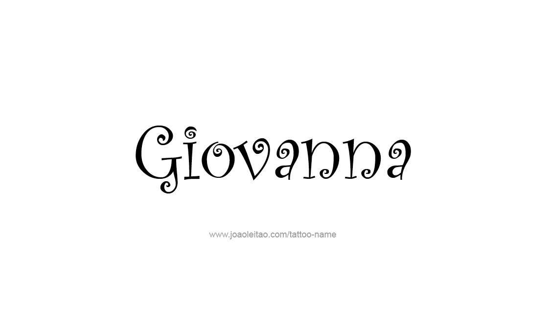 Tattoo Design Name Giovanna   