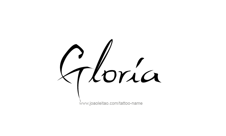 Tattoo Design Name Gloria   