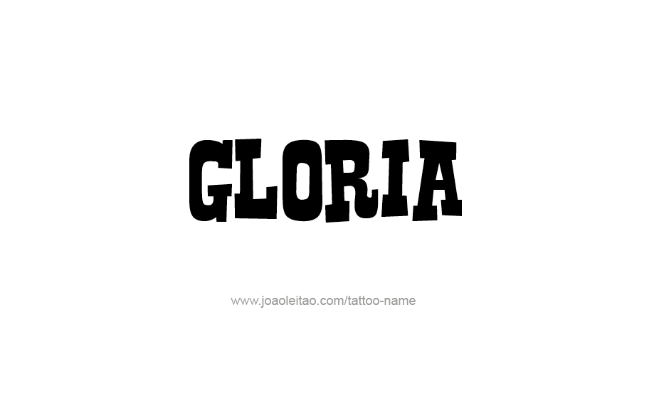 Tattoo Design Name Gloria   