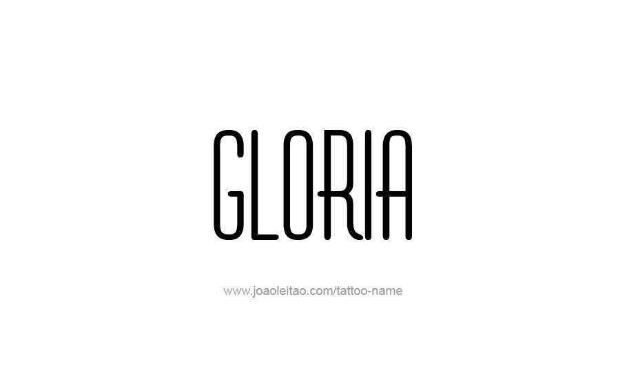 Tattoo Design Name Gloria   