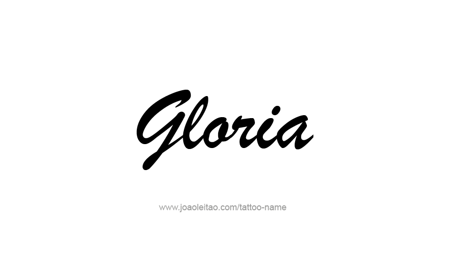 Tattoo Design Name Gloria   