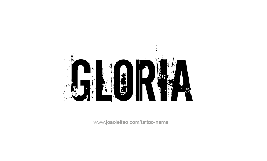 Tattoo Design Name Gloria   