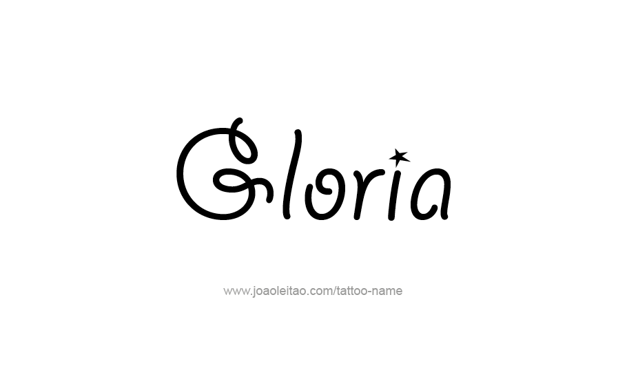 Tattoo Design Name Gloria   