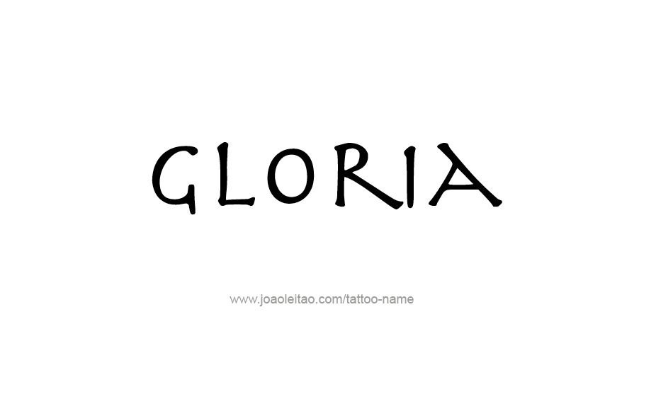 Tattoo Design Name Gloria   