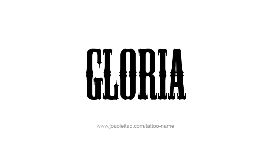 Tattoo Design Name Gloria   