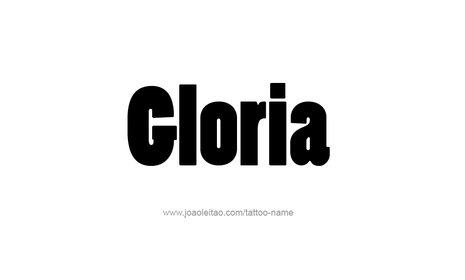 Tattoo Design Name Gloria   