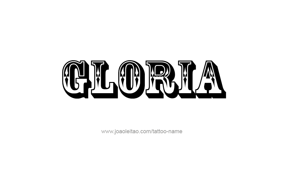 Tattoo Design Name Gloria   