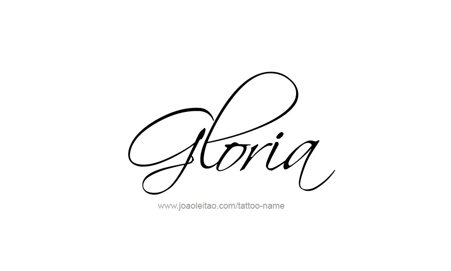 Tattoo Design Name Gloria   