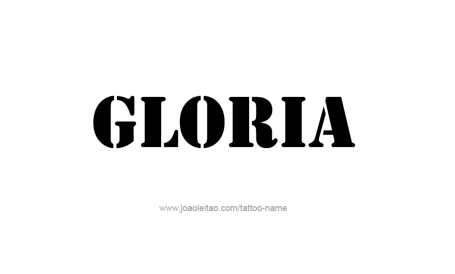 Tattoo Design Name Gloria   