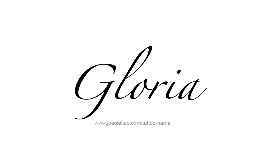 Tattoo Design Name Gloria   