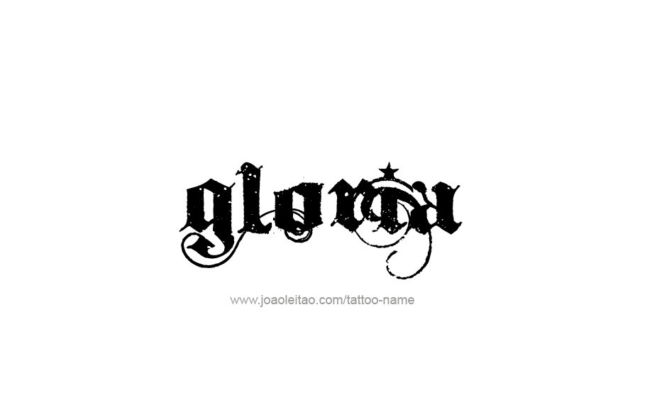 Tattoo Design Name Gloria   