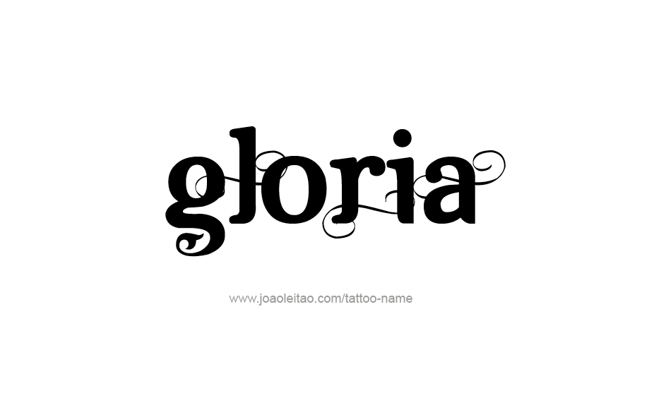 Tattoo Design Name Gloria   