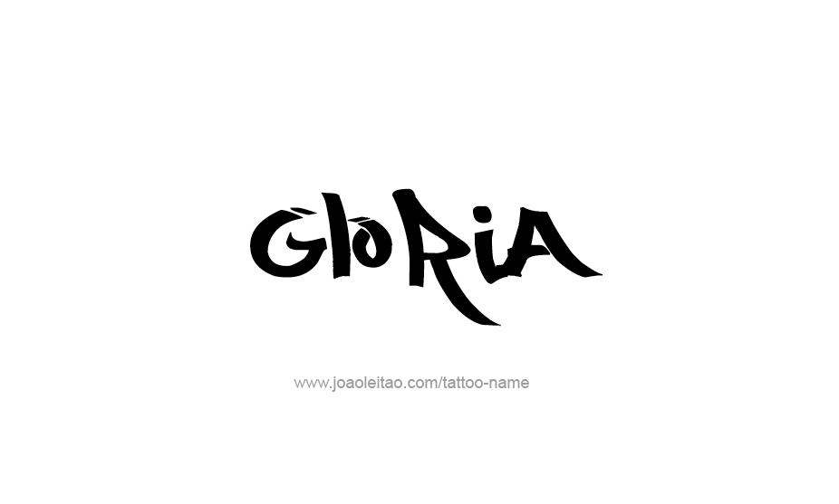 Tattoo Design Name Gloria   