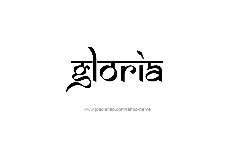 Tattoo Design Name Gloria   