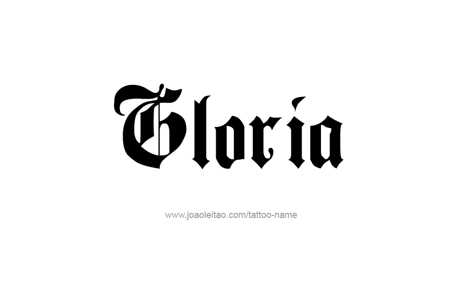 Tattoo Design Name Gloria   