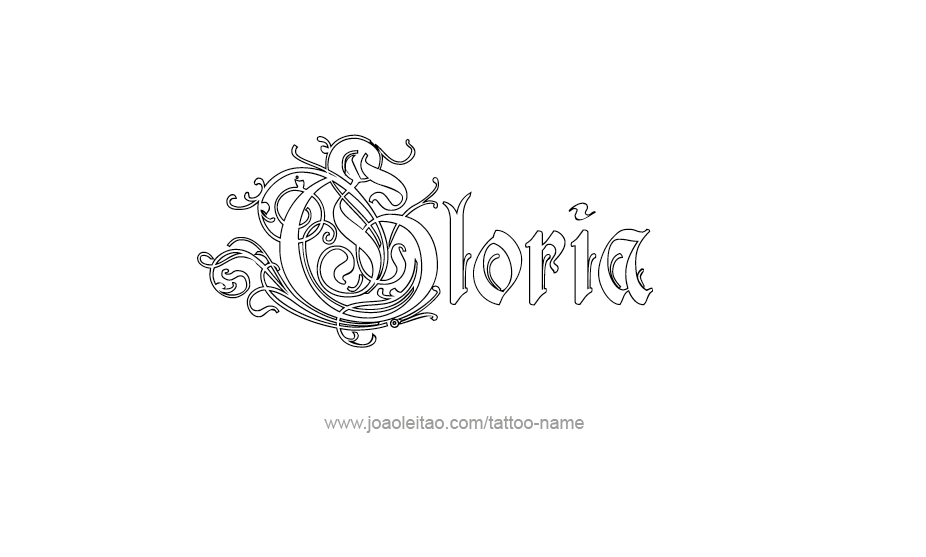 Tattoo Design Name Gloria   