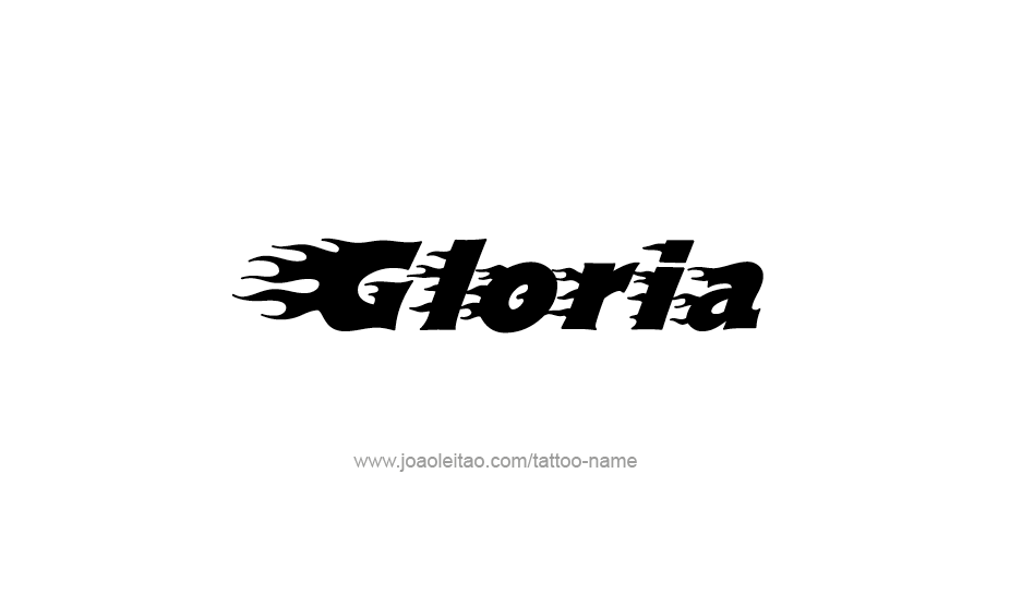 Tattoo Design Name Gloria   