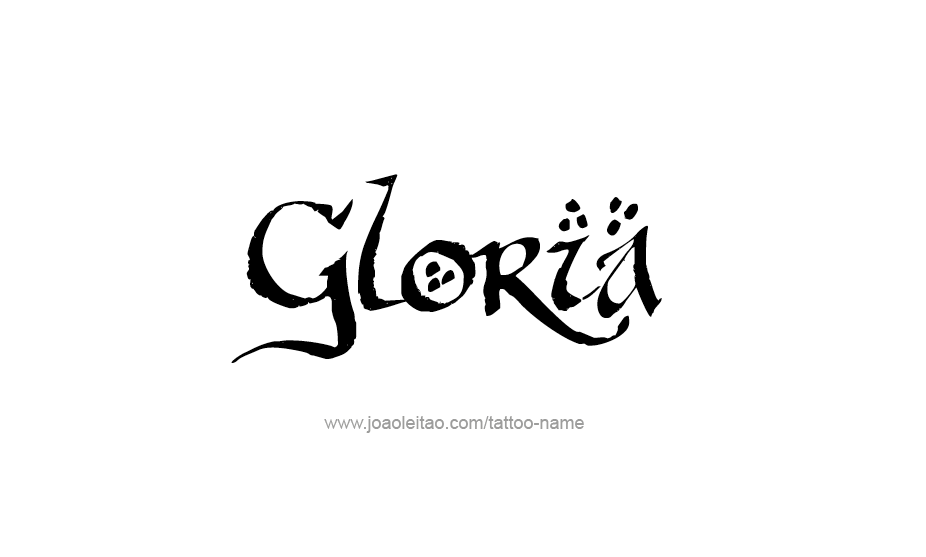 Tattoo Design Name Gloria   