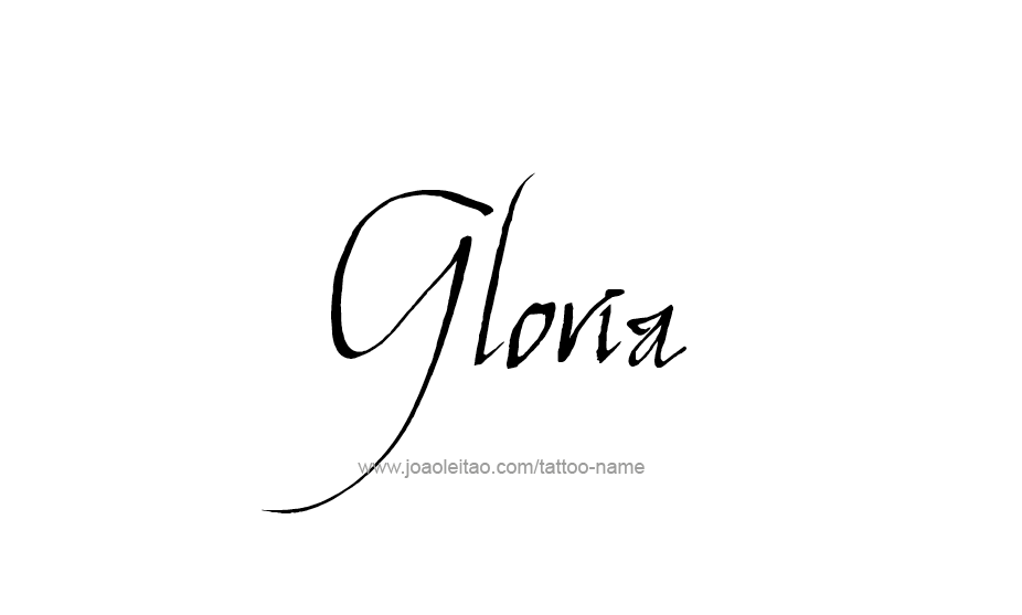 Tattoo Design Name Gloria   