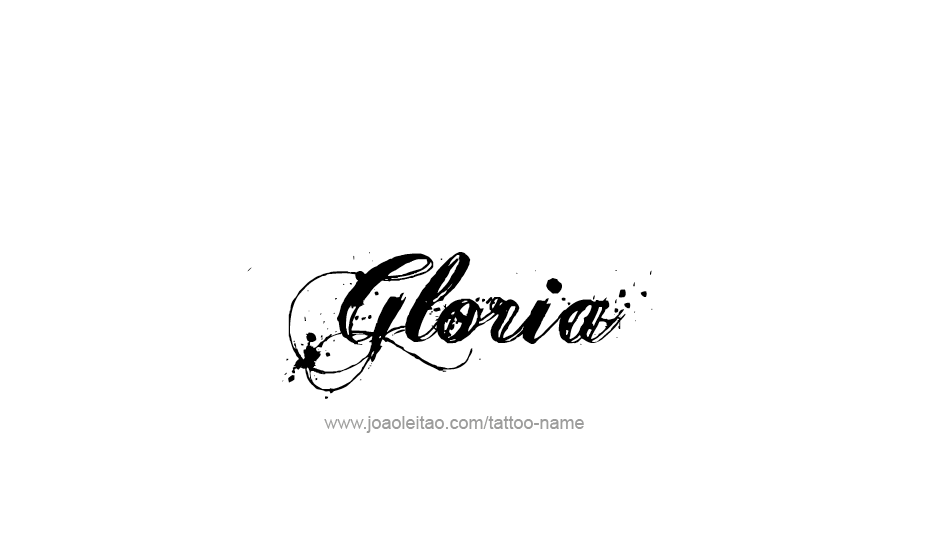 Tattoo Design Name Gloria   