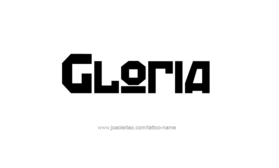 Tattoo Design Name Gloria   