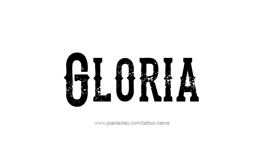 Tattoo Design Name Gloria   