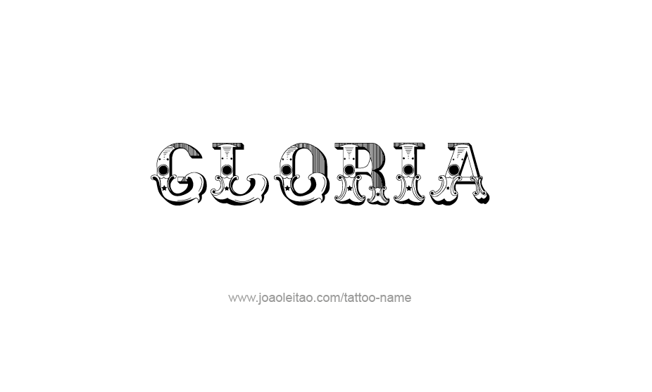 Tattoo Design Name Gloria   