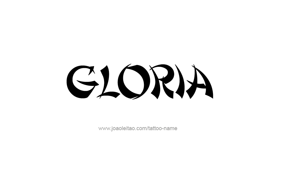 Tattoo Design Name Gloria   