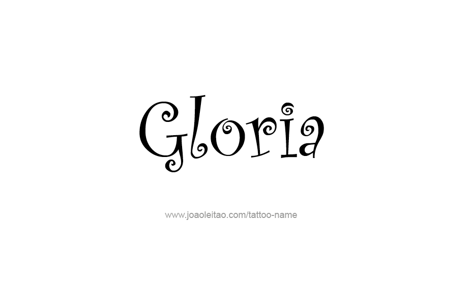 Tattoo Design Name Gloria   