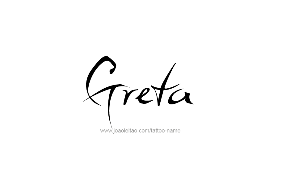 Tattoo Design Name Greta   