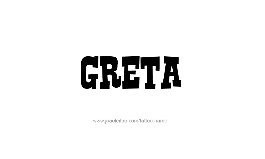 Tattoo Design Name Greta   