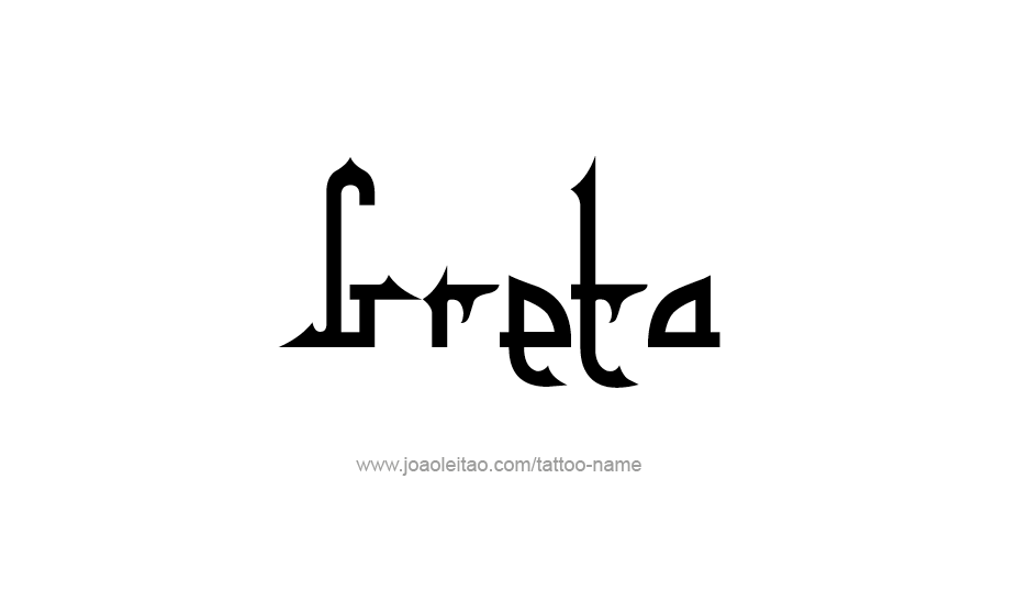 Tattoo Design Name Greta   