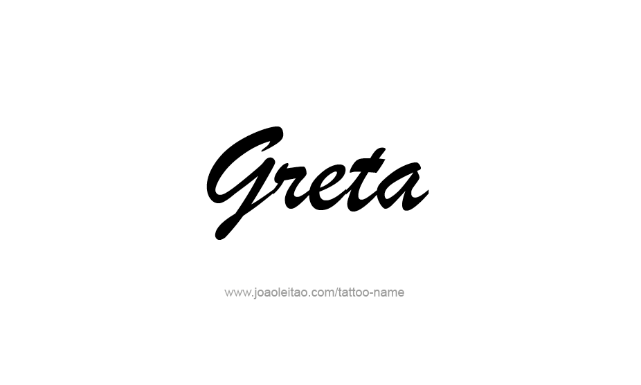 Tattoo Design Name Greta   