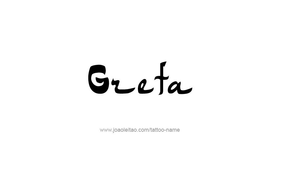 Tattoo Design Name Greta   