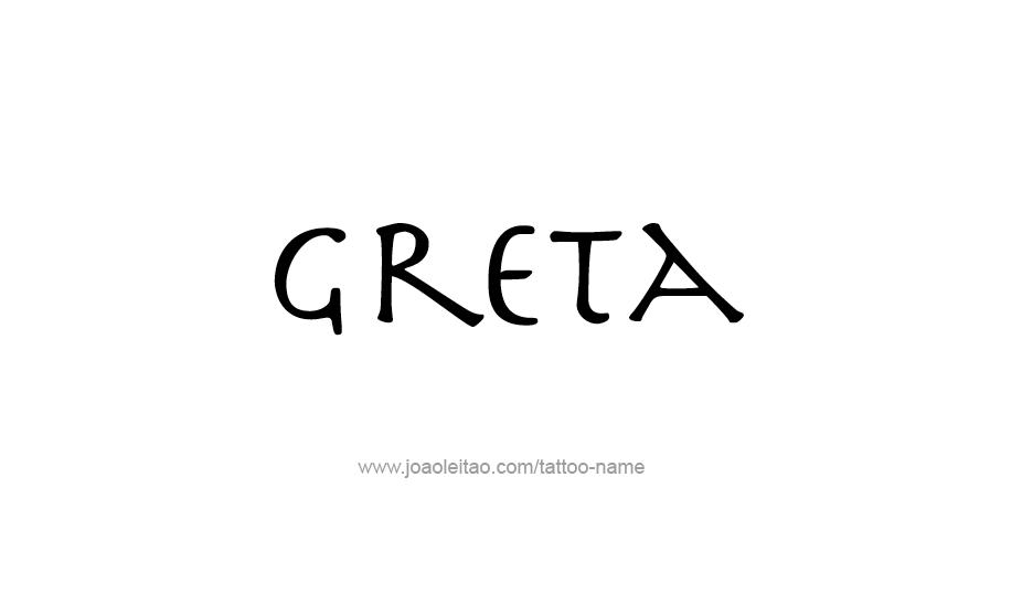 Tattoo Design Name Greta   