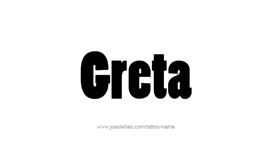 Tattoo Design Name Greta   