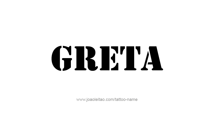 Tattoo Design Name Greta   