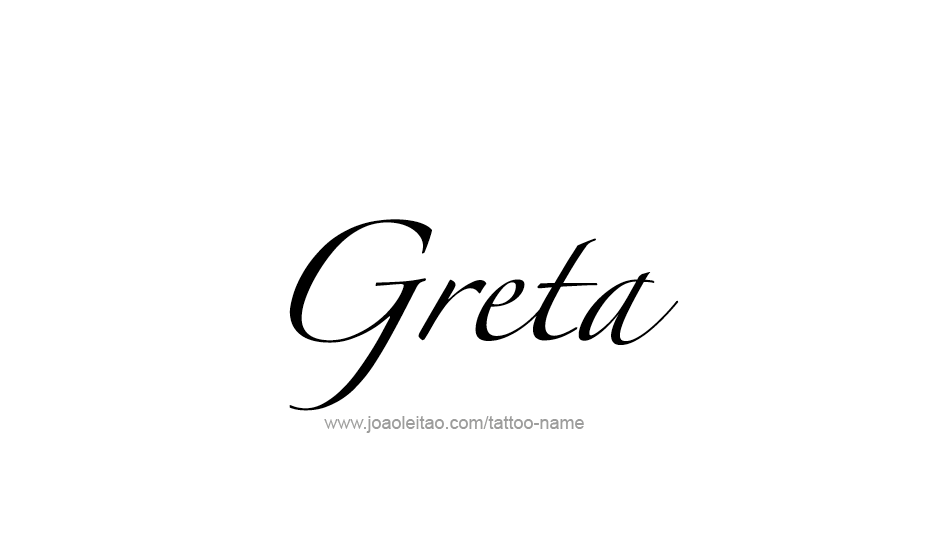 Tattoo Design Name Greta   