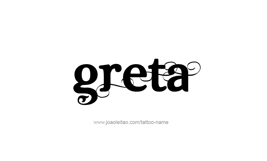 Tattoo Design Name Greta   