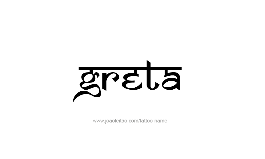 Tattoo Design Name Greta   