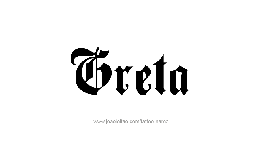 Tattoo Design Name Greta   