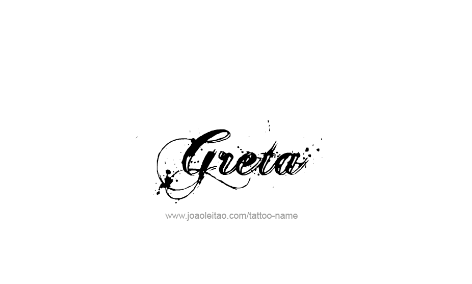 Tattoo Design Name Greta   