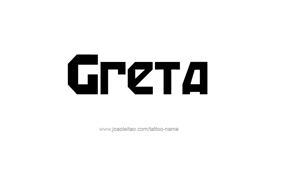 Tattoo Design Name Greta   