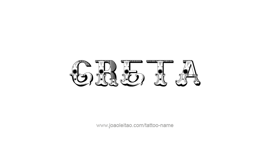 Tattoo Design Name Greta   