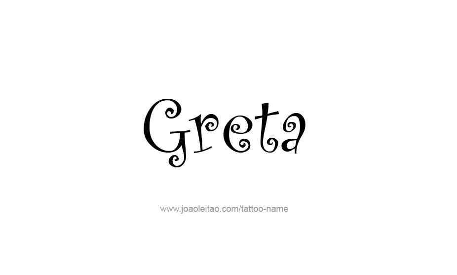 Tattoo Design Name Greta   