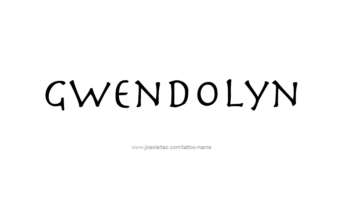 Tattoo Design Name Gwendolyn   