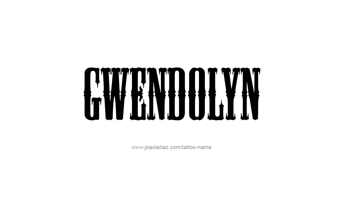 Tattoo Design Name Gwendolyn   