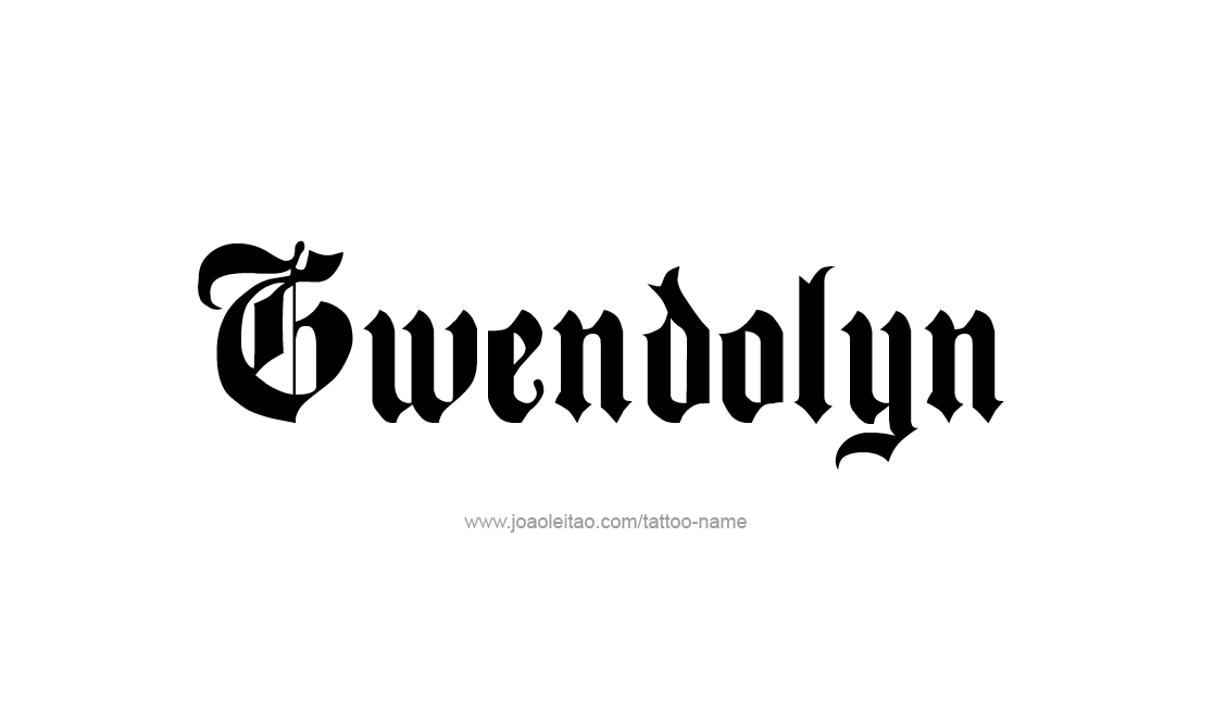 Tattoo Design Name Gwendolyn   