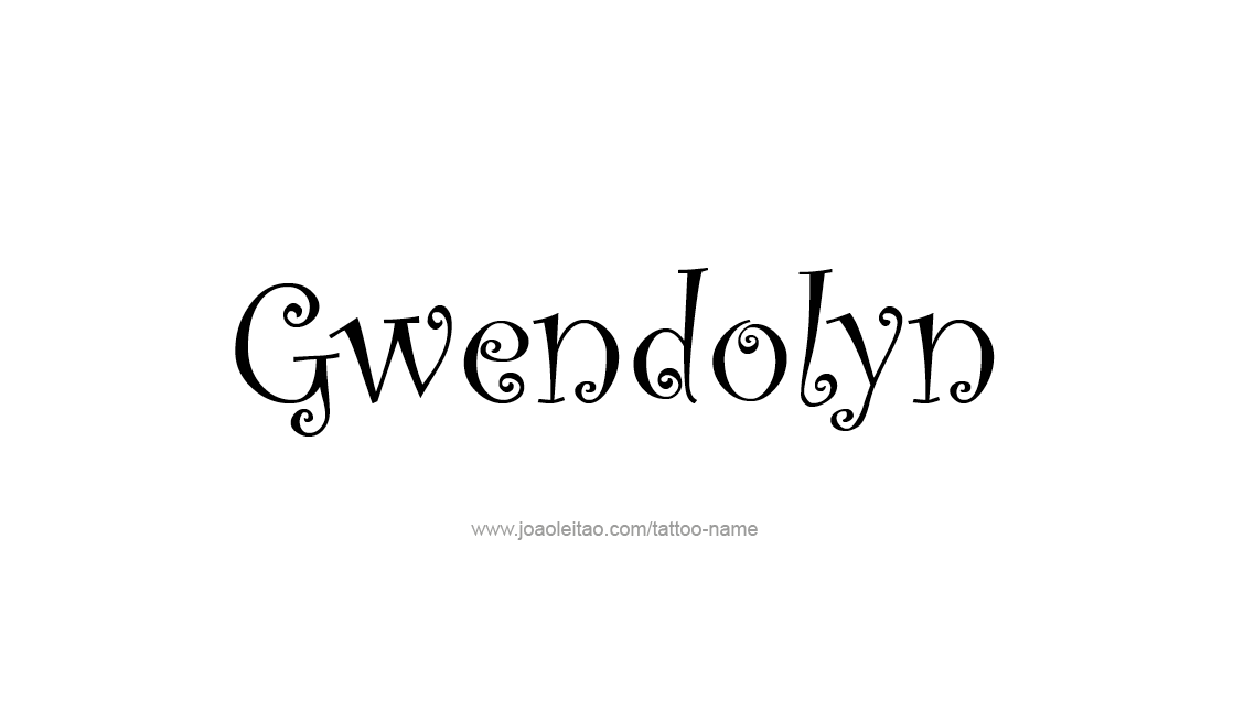 Tattoo Design Name Gwendolyn   