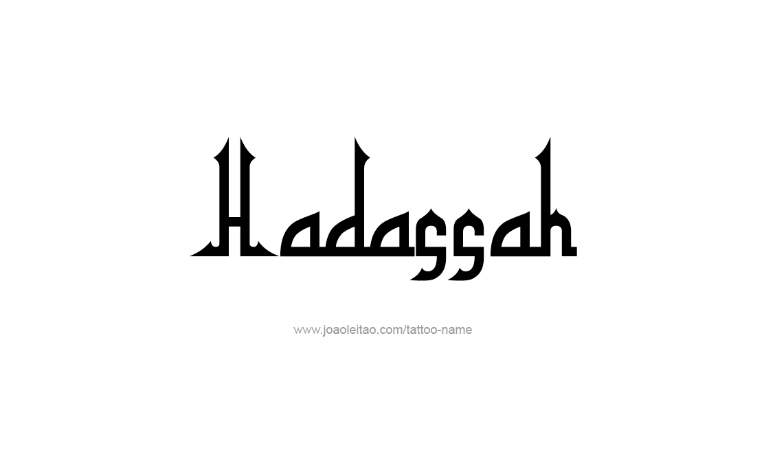 Tattoo Design Name Hadassah   